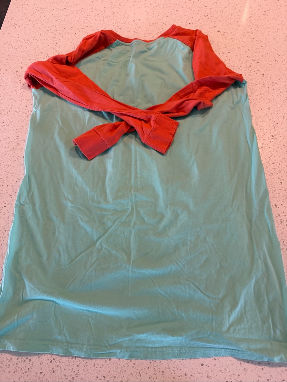 Buc-ee's Mint Green Tee Donut Disturb Bright Coral Trim Nightshirt Pajama XL - Picture 2 of 4
